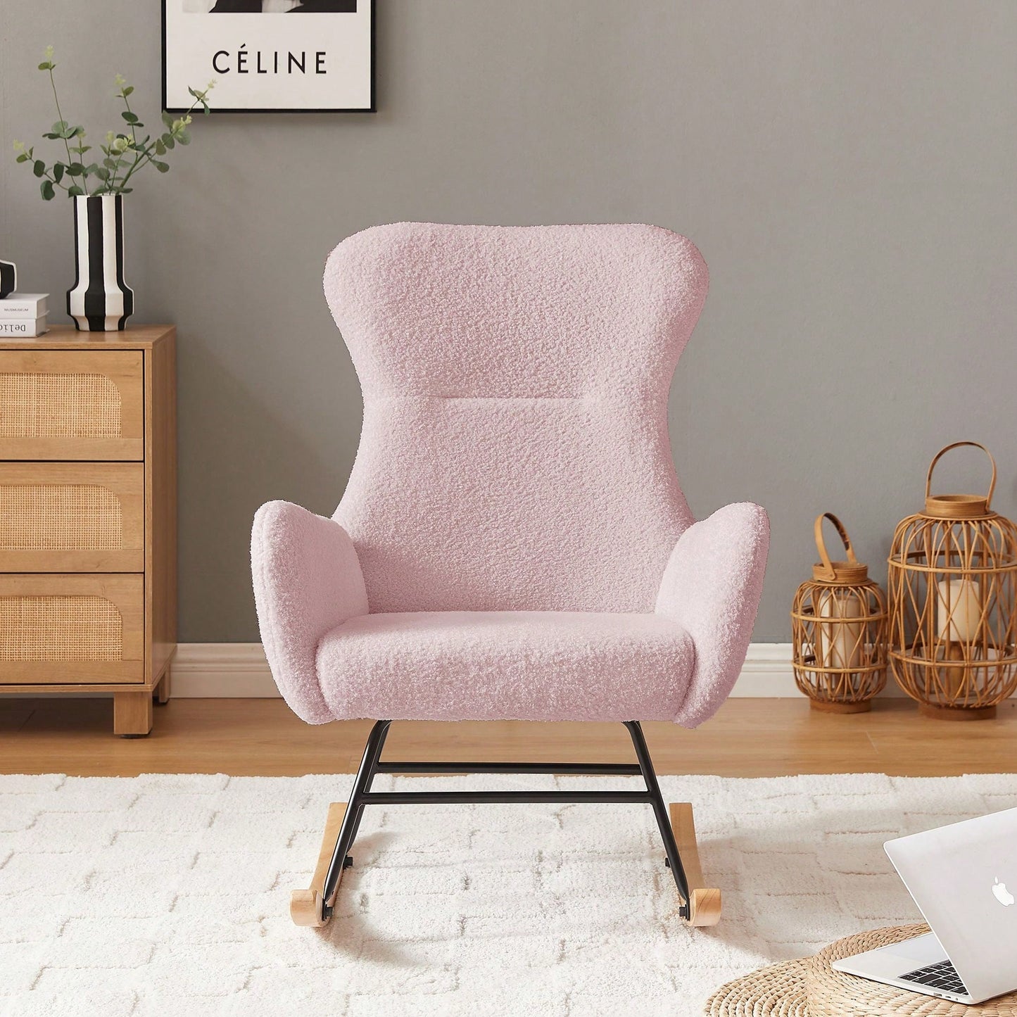 Teddy Fabric Rocking Chair