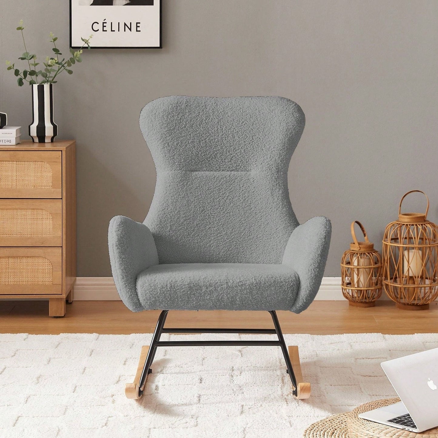 Teddy Fabric Rocking Chair