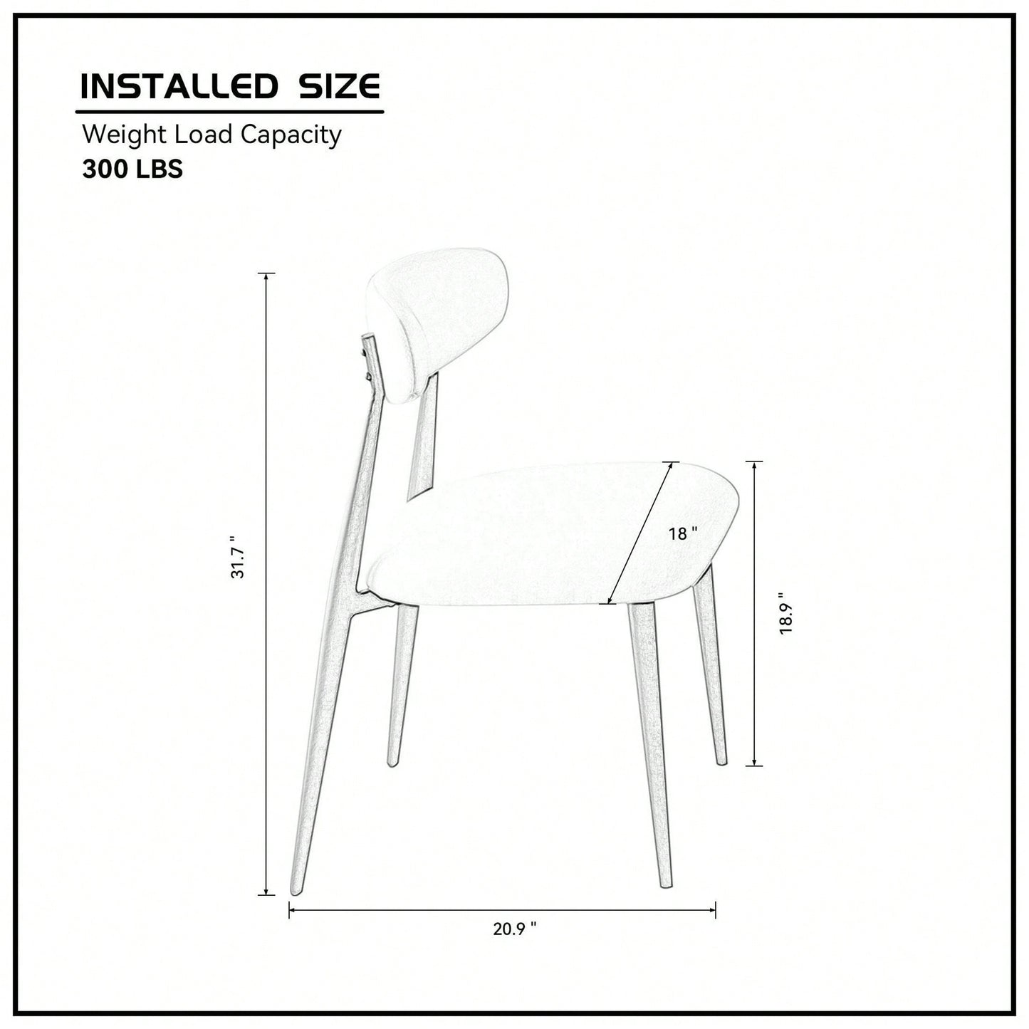 Modern Dining Chairs , Curved Backrest Round Upholstered And Metal Frame