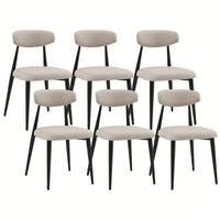 (Set Of 6) Dining Chairs, Upholstered Chairs With Metal Legs For Kitchen Dining Room