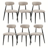 (Set Of 6) Dining Chairs, Upholstered Chairs With Metal Legs For Kitchen Dining Room