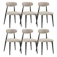 (Set Of 6) Dining Chairs, Upholstered Chairs With Metal Legs For Kitchen Dining Room