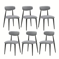 (Set Of 6) Dining Chairs, Upholstered Chairs With Metal Legs For Kitchen Dining Room