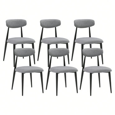 (Set Of 6) Dining Chairs, Upholstered Chairs With Metal Legs For Kitchen Dining Room