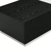 Extendable Sliding Top Coffee Table With Storage In White & Walnut