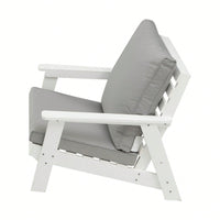 All-Weather Outdoor Single Sofa With Cushion, Sofa Set For Porch, Poolside, Terrace, And Yard Armchair