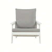 All-Weather Outdoor Single Sofa With Cushion, Sofa Set For Porch, Poolside, Terrace, And Yard Armchair