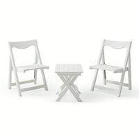 Foldable Small Table And Chair Set With 2 Chairs And Rectangular Table
