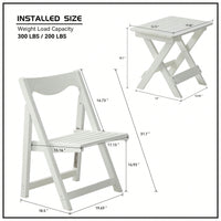 Foldable Small Table And Chair Set With 2 Chairs And Rectangular Table
