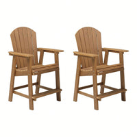 Set Of 2 Hips Bar Chairs With Armrests, Outdoor Patio Bar Chairs