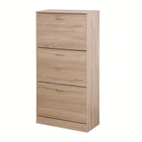 3-Tier Wood Shoe Rack Storage Organizer For Entryway