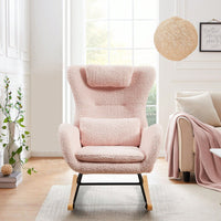 Modern Rocking Chair With High Backrest