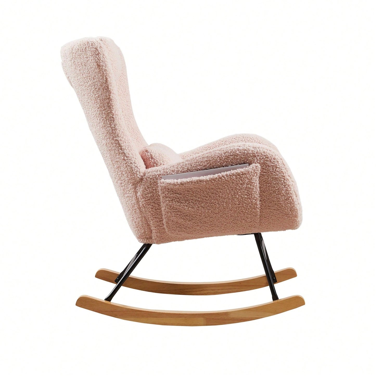 Modern Rocking Chair With High Backrest