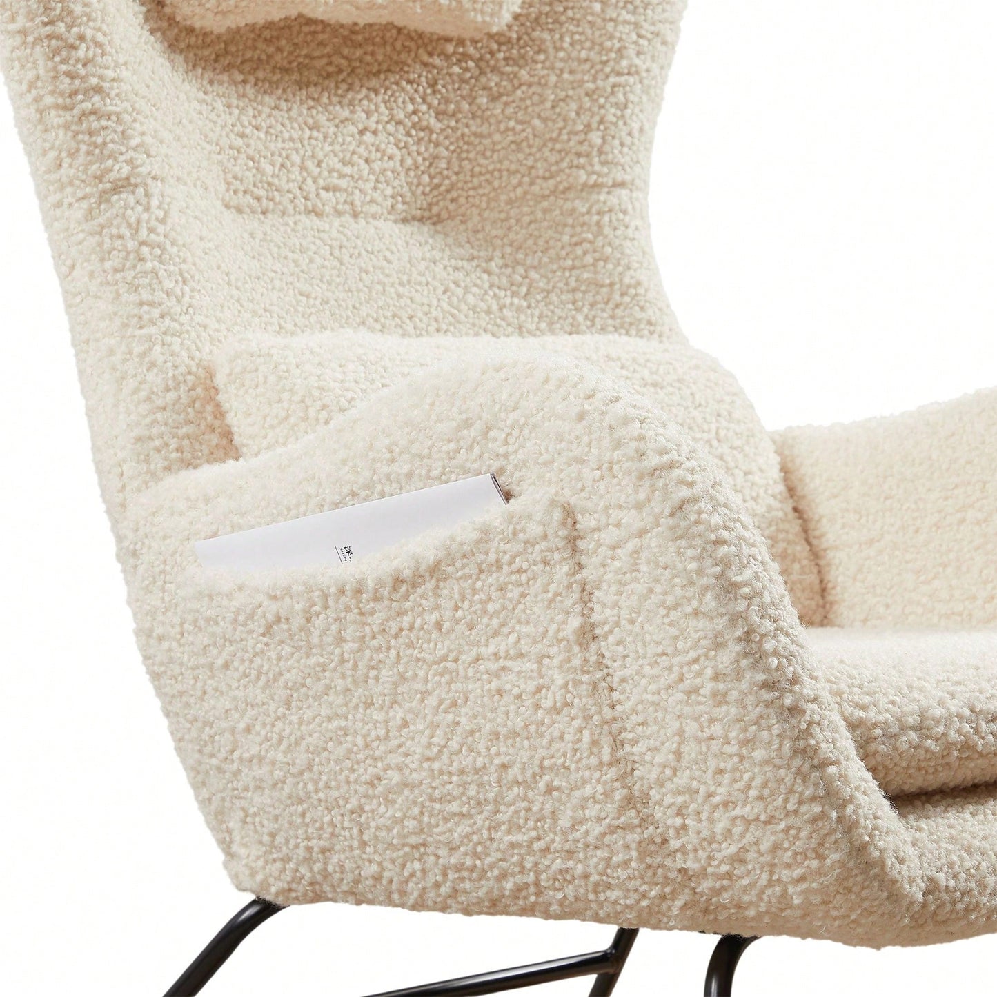 Modern Rocking Chair With High Backrest