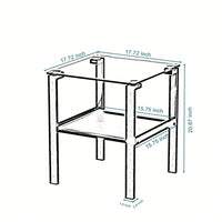 Two-Layer Glass Tea Table, Small Round Table, Bedroom Corner Table, Living Room Grey Side Table