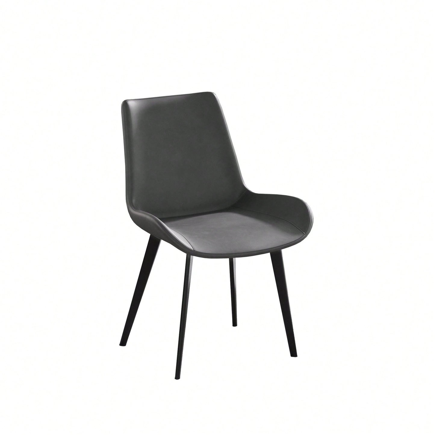 Modern Dining Chair Living Room Black Metal Leg Dining Chair-4pcs/Ctn