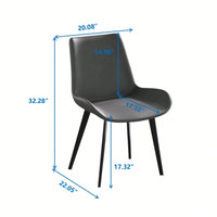 Modern Dining Chair Living Room Black Metal Leg Dining Chair-4pcs/Ctn