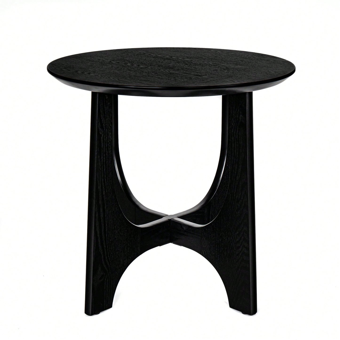 25" Round End Table, Wooden Side Table,Night Stand For Bedroom, Living Room ,Reception Room