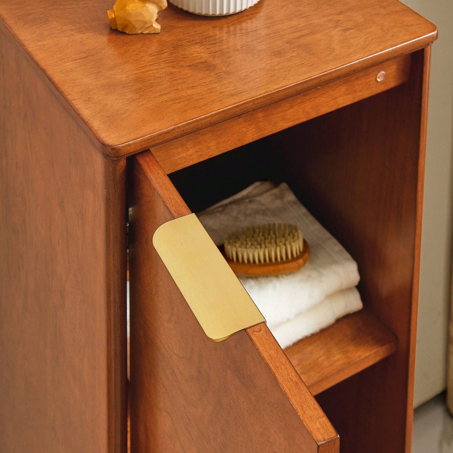 Modern Bathroom Floor Cabinet &Linen Cabinet With Adjustable Shelves