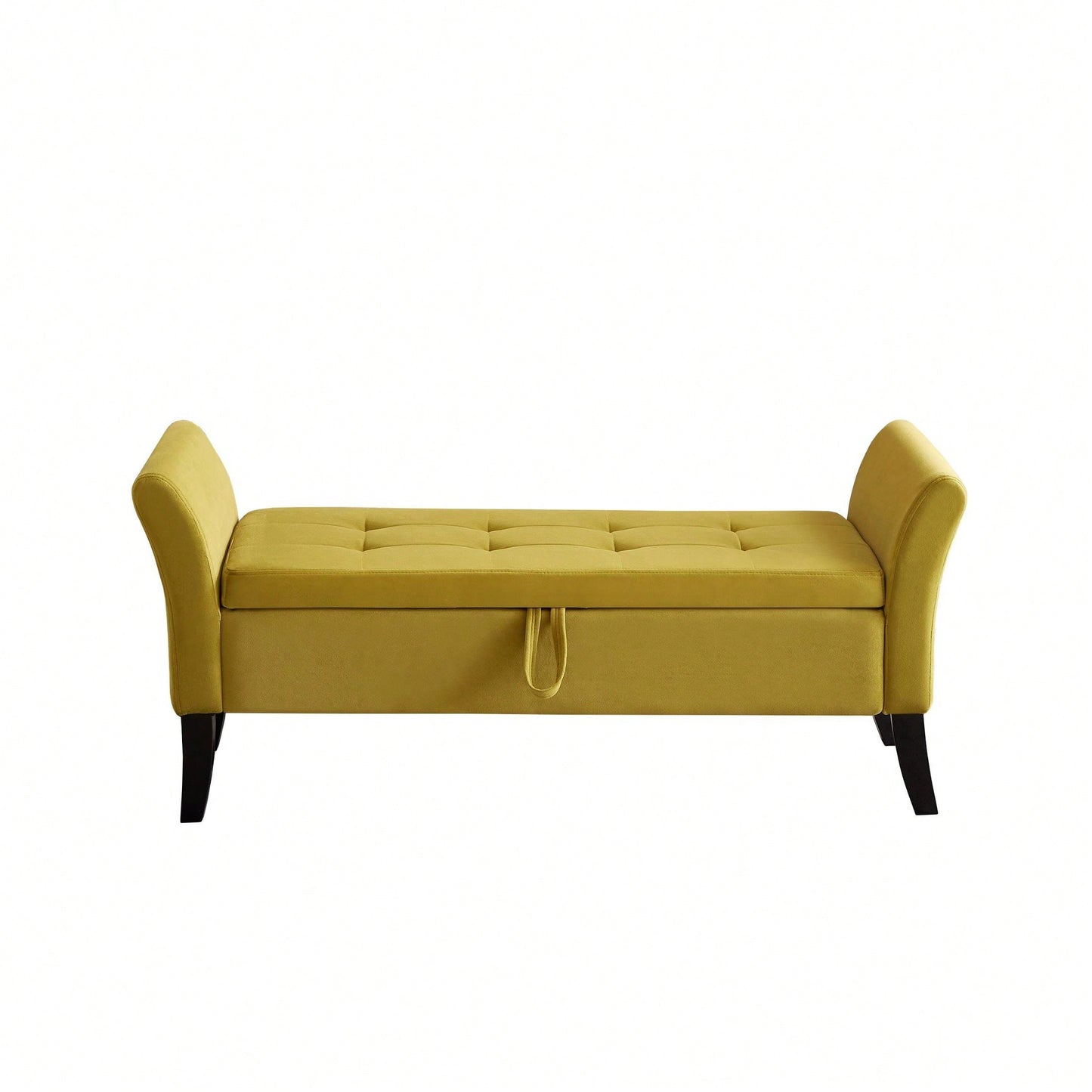 51.5" Bed Bench With Storage Beige Velvet