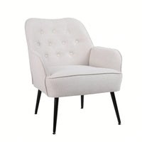 Modern Mid Century Chair Velvet Sherpa Armchair For Living Room Bedroom Office Easy Assemble