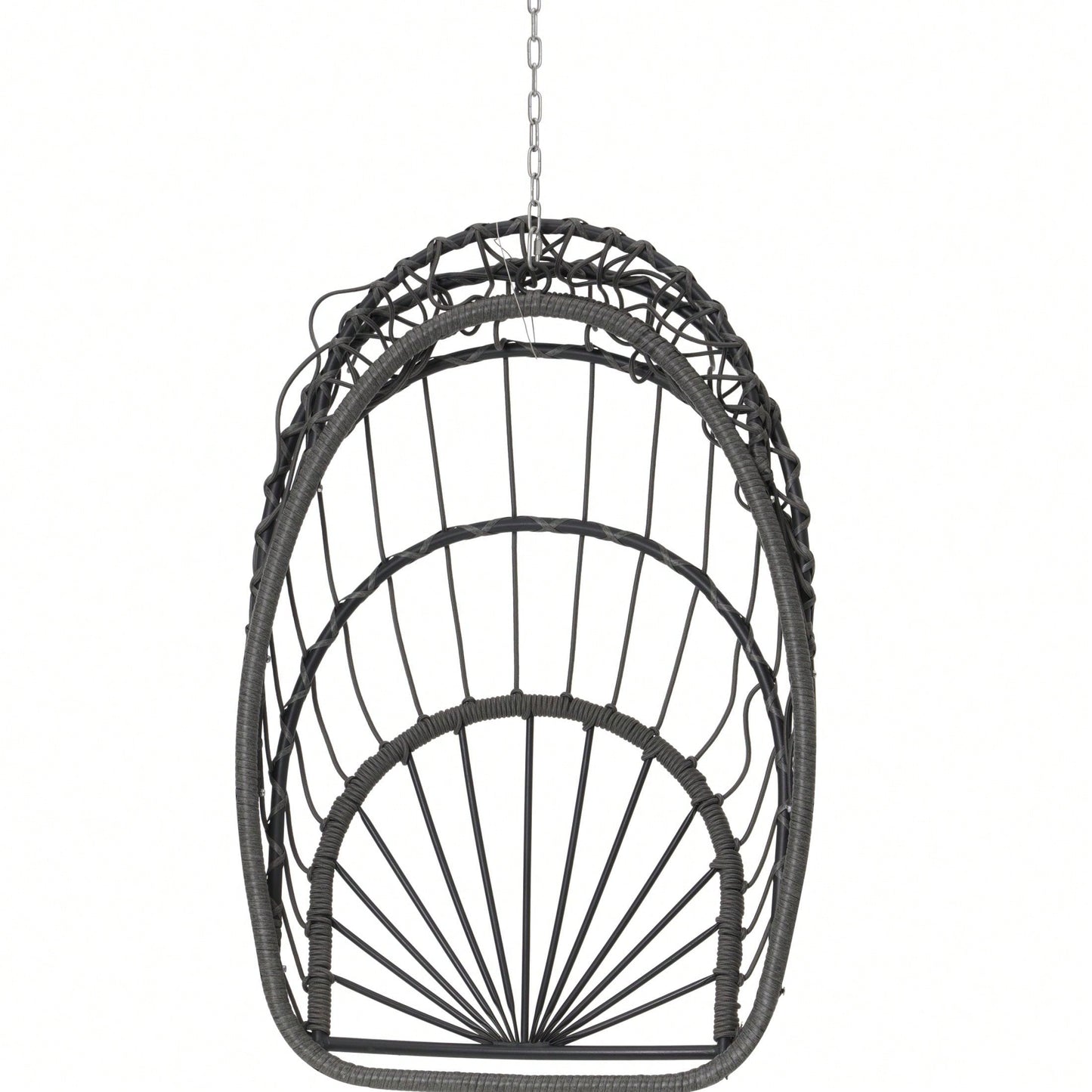 Outdoor Garden Rattan Egg Swing Chair Hanging Chair Wood