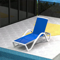 Adjustable Aluminum Pool Lounge Chairs With Arm All Weather Pool Chairs For Outside,In-Pool,Lawn