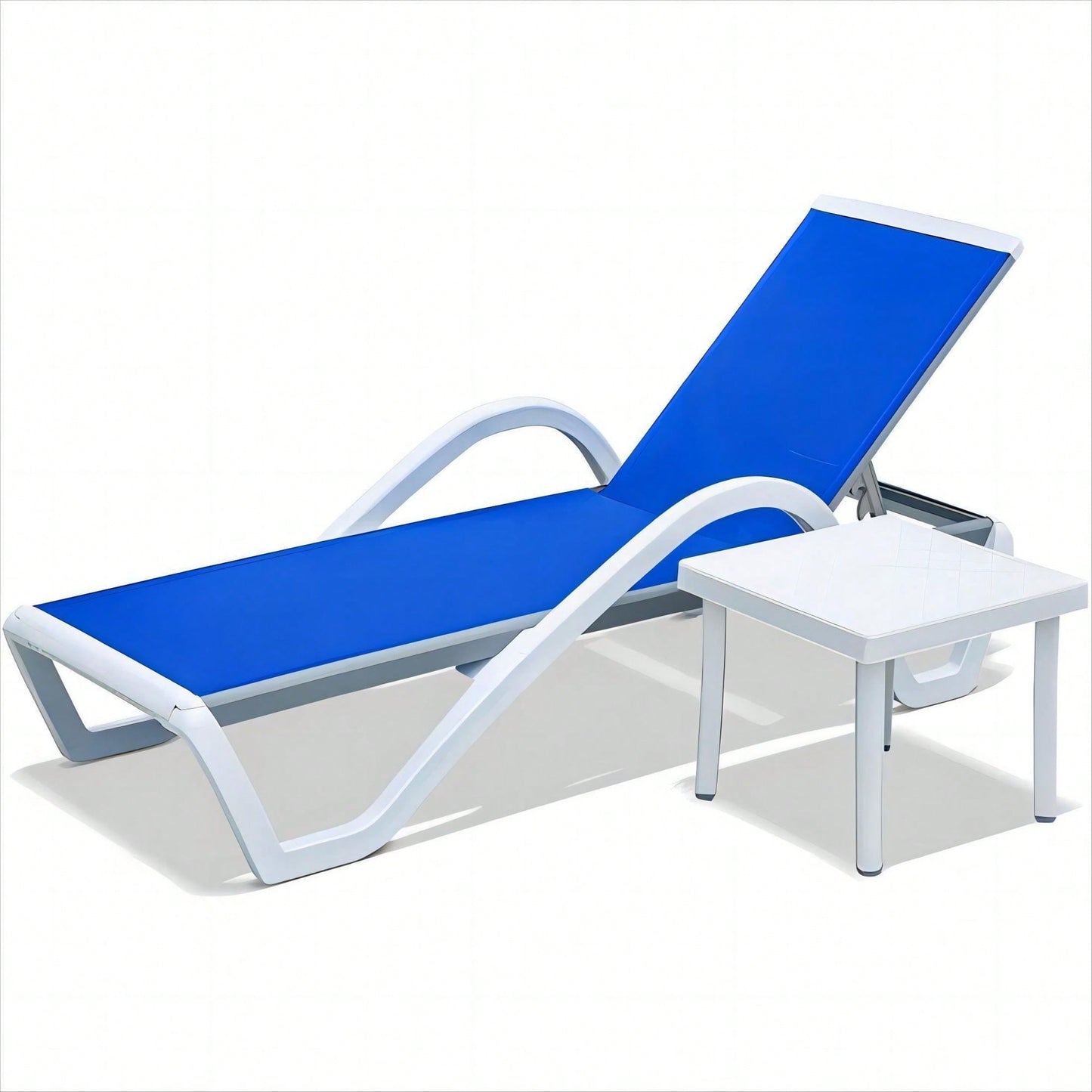 Adjustable Aluminum Pool Lounge Chairs With Arm, All Weather Pool Chairs For Outside,In-Pool,Lawn