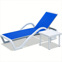 Adjustable Aluminum Pool Lounge Chairs With Arm, All Weather Pool Chairs For Outside,In-Pool,Lawn