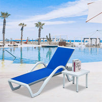 Adjustable Aluminum Pool Lounge Chairs With Arm, All Weather Pool Chairs For Outside,In-Pool,Lawn