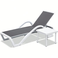 Adjustable Aluminum Pool Lounge Chairs With Arm, All Weather Pool Chairs For Outside,In-Pool,Lawn