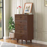 Seven-Drawer Sideboard, Real Wood Spray Paint, Retro Round Handle, Can Be Placed In The Living Room Bedroom Dining Room