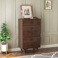 Seven-Drawer Sideboard, Real Wood Spray Paint, Retro Round Handle, Can Be Placed In The Living Room Bedroom Dining Room