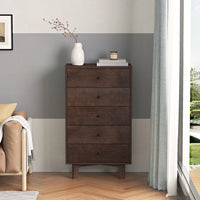 Seven-Drawer Sideboard, Real Wood Spray Paint, Retro Round Handle, Can Be Placed In The Living Room Bedroom Dining Room