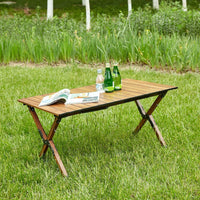 Lightweight Aluminum Roll-Up Folding Table for Camping Picnics Beach BBQ Outdoor Parties