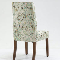 Removable Interchangeable And Washable Linen Upholstered Parsons Chair With Solid Wood Legs