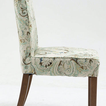 Removable Interchangeable And Washable Linen Upholstered Parsons Chair With Solid Wood Legs