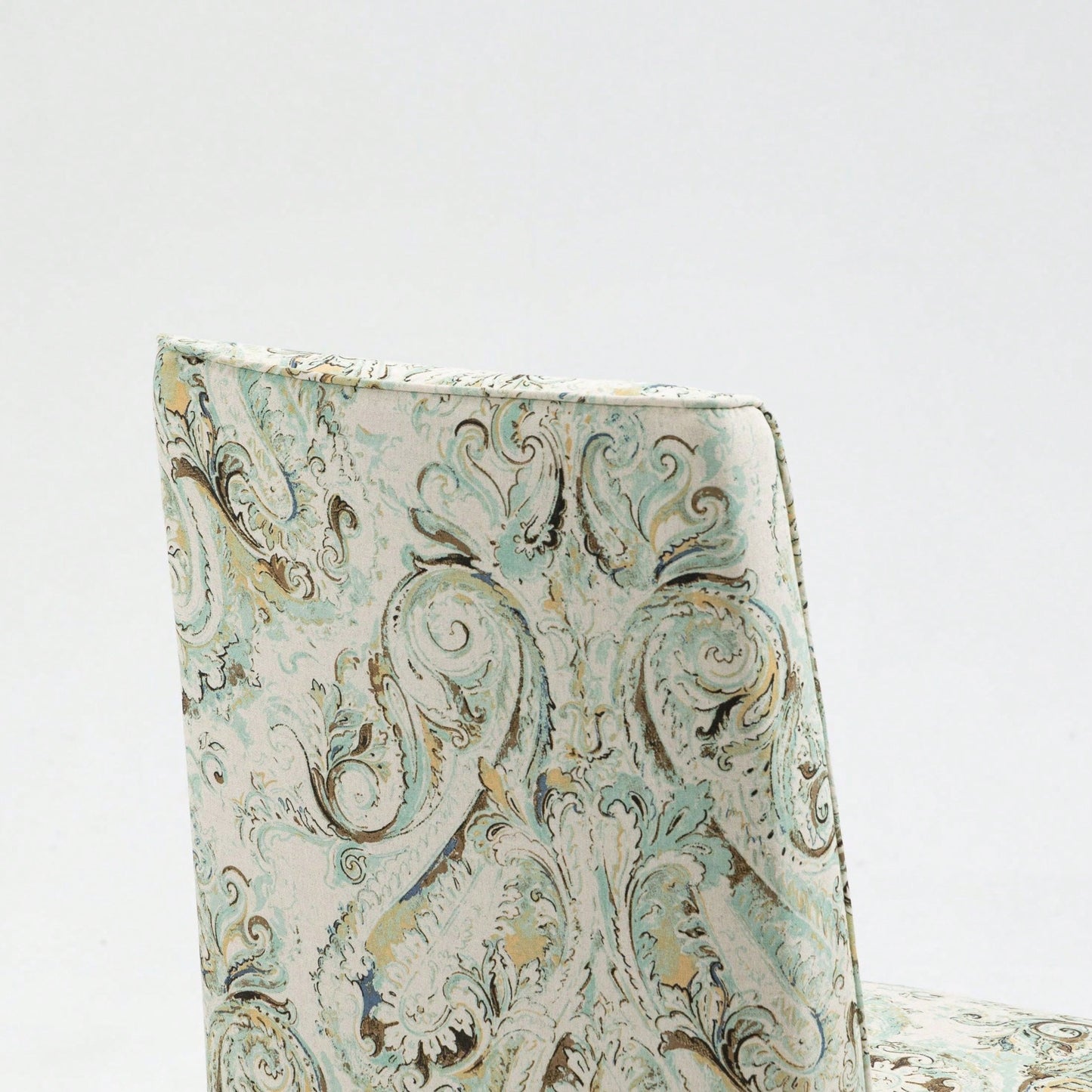 Removable Interchangeable And Washable Linen Upholstered Parsons Chair With Solid Wood Legs