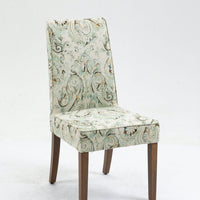 Removable Interchangeable And Washable Linen Upholstered Parsons Chair With Solid Wood Legs