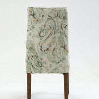 Removable Interchangeable And Washable Linen Upholstered Parsons Chair With Solid Wood Legs