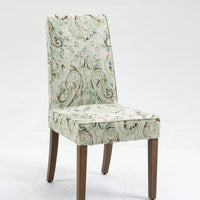 Removable Interchangeable And Washable Linen Upholstered Parsons Chair With Solid Wood Legs