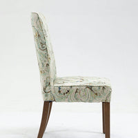 Removable Interchangeable And Washable Linen Upholstered Parsons Chair With Solid Wood Legs