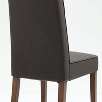 Removable Interchangeable And Washable Linen Upholstered Parsons Chair With Solid Wood Legs