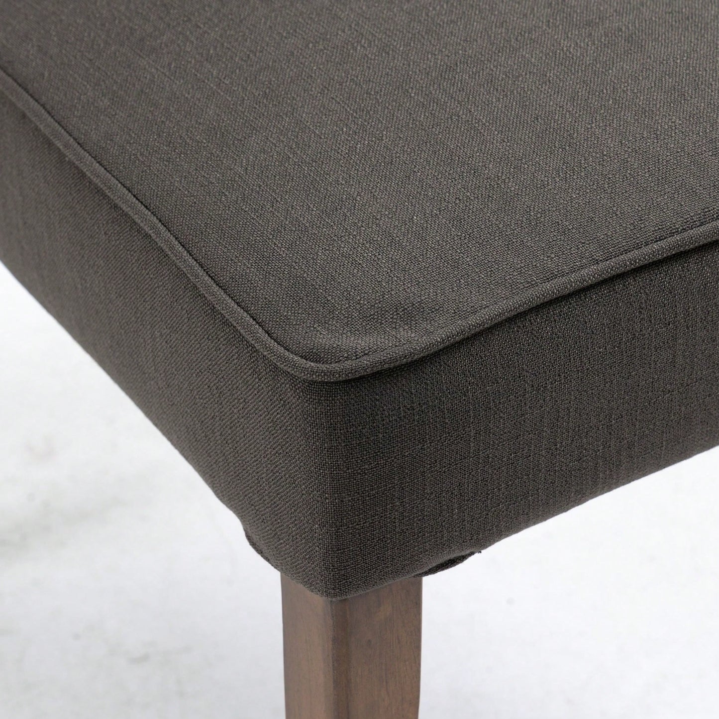 Removable Interchangeable And Washable Linen Upholstered Parsons Chair With Solid Wood Legs