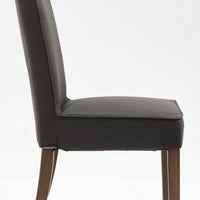 Removable Interchangeable And Washable Linen Upholstered Parsons Chair With Solid Wood Legs