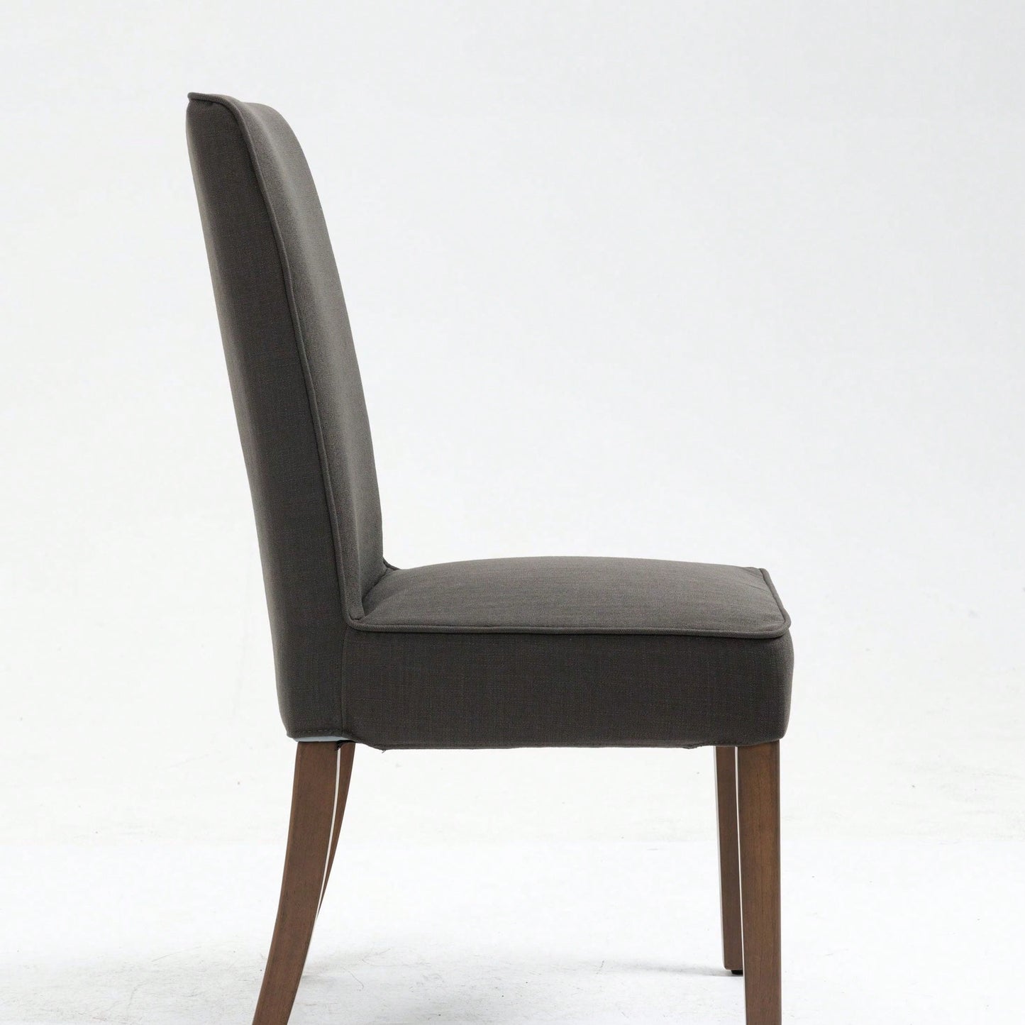 Removable Interchangeable And Washable Linen Upholstered Parsons Chair With Solid Wood Legs