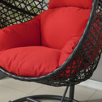 Patio PE Rattan Swing Chair With Stand For Balcony, Courtyard