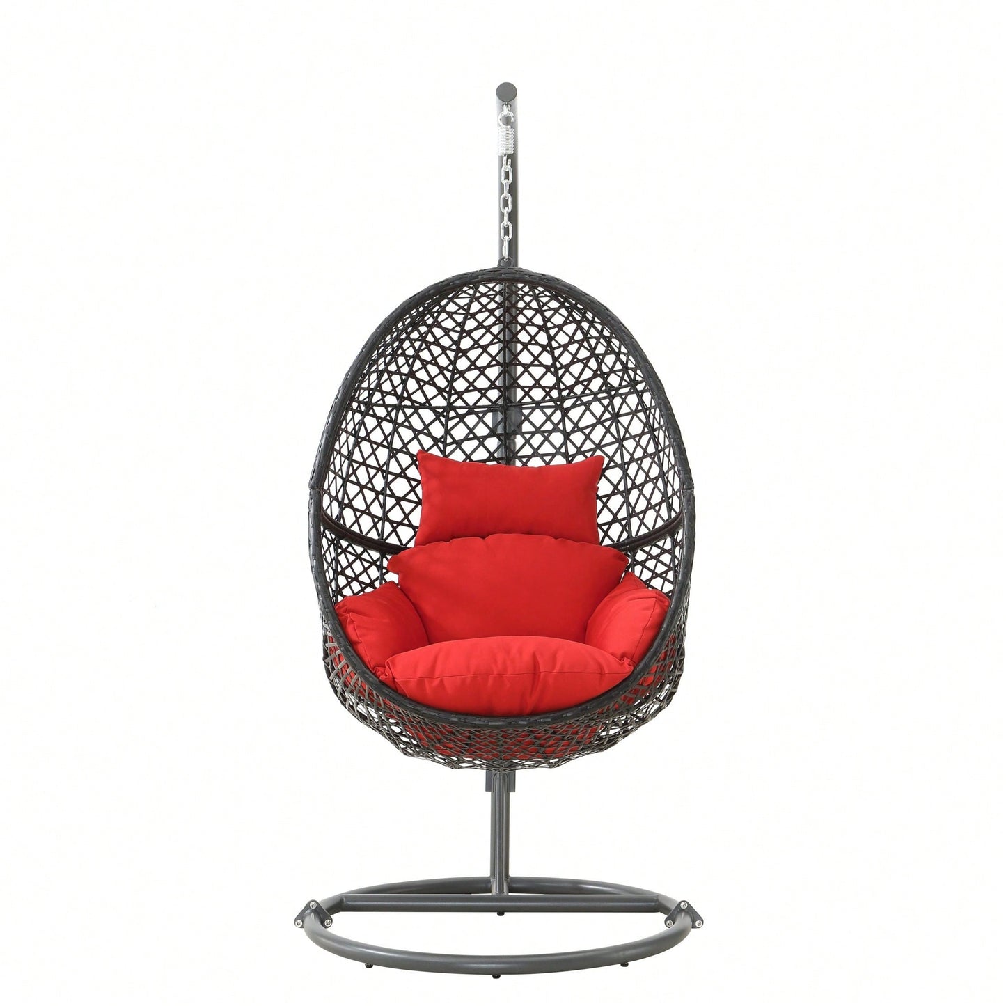 Patio PE Rattan Swing Chair With Stand For Balcony, Courtyard