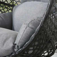 Patio PE Rattan Swing Chair With Stand For Balcony, Courtyard