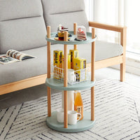 360 Degree Rotating 3 Tier Bookshelf Large Capacity Storage Rack Compact Design for Living Room Bedroom Study Kitchen